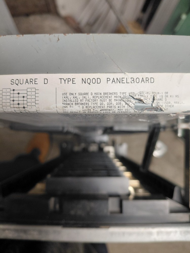 Square D Panel Interior, NQOD442L225CU, Series E2