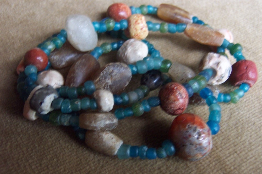 Precolumbian ancient necklace-30"