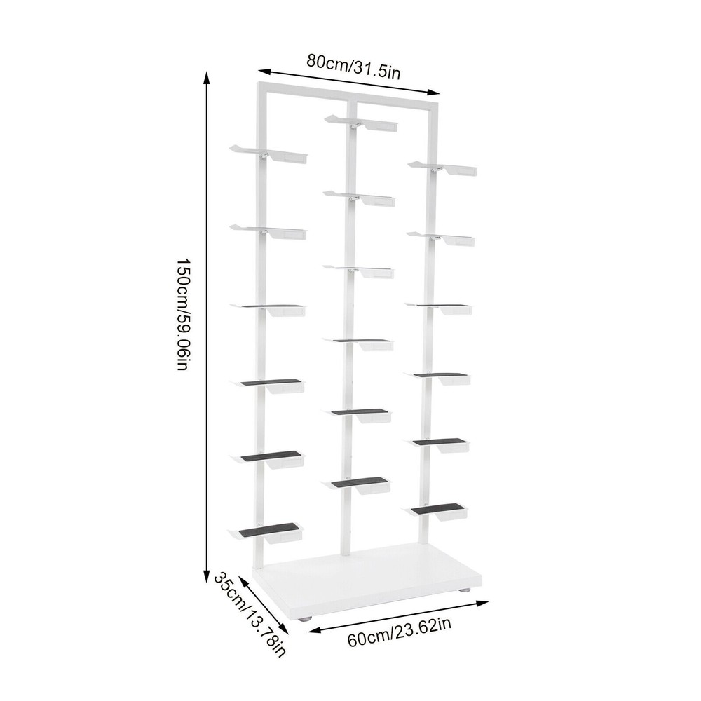 Three-post Single-sided Shoe Rack Stackable Commercial Shoe Rack Display Cabinet