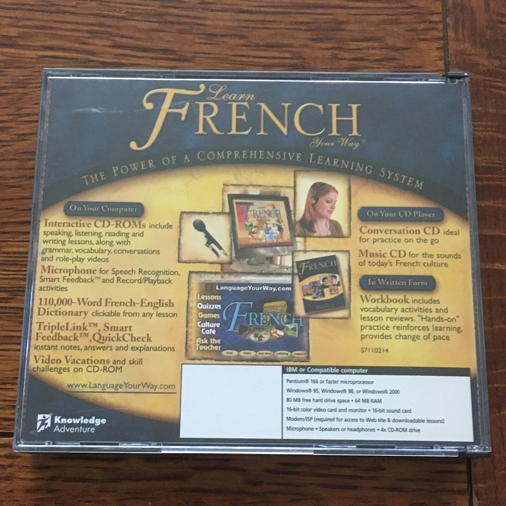 Learn French Your Way interactive CD-ROM 3 CD set