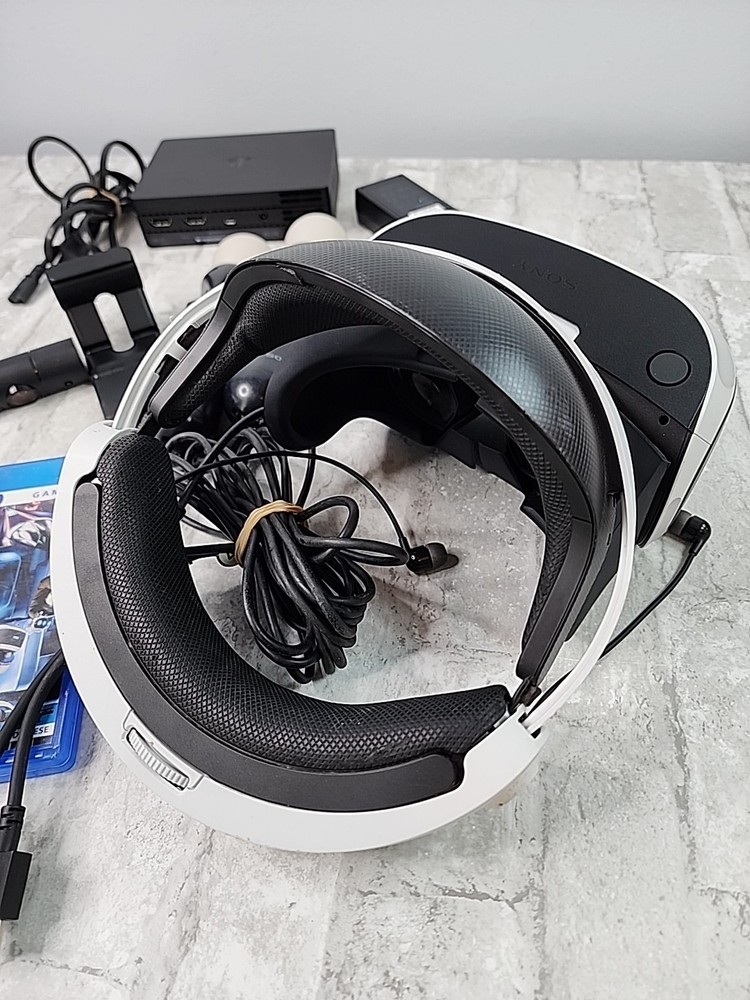 SONY PS4 VR Headset with Camera Bundle (PS4, Model CUH-ZVR2) Tested Working