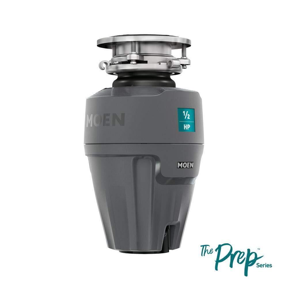 Moen EX50C Garbage Disposal, 1/2 HP, Black