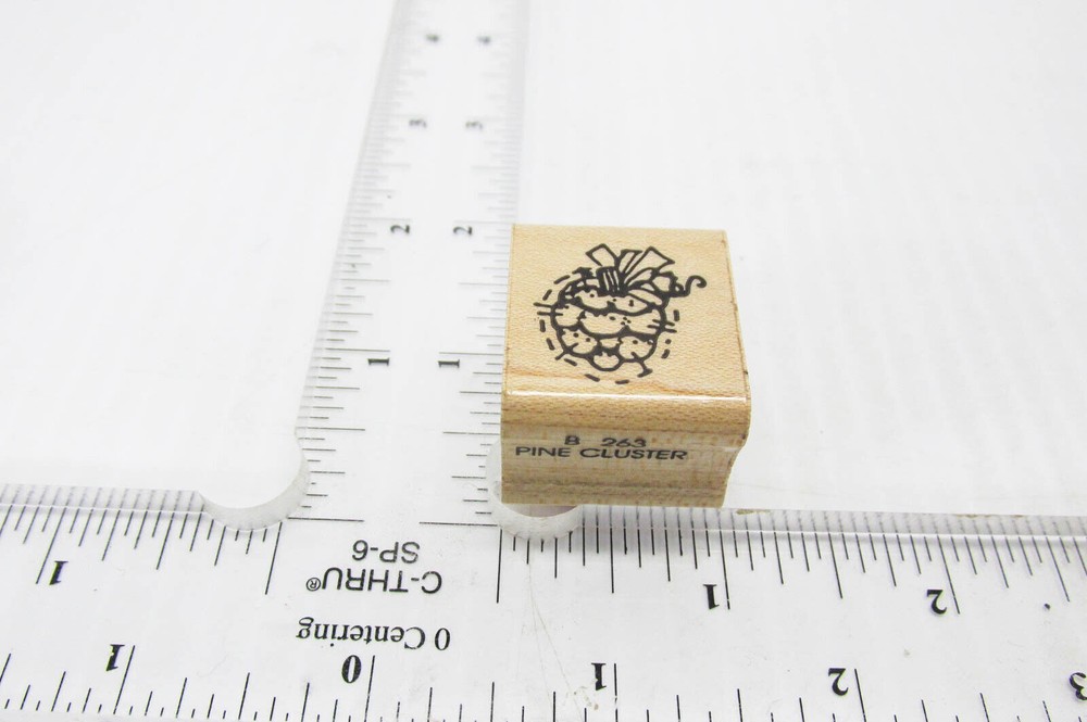 Pine Cluster Rubber Stamp - Stamp Set G204