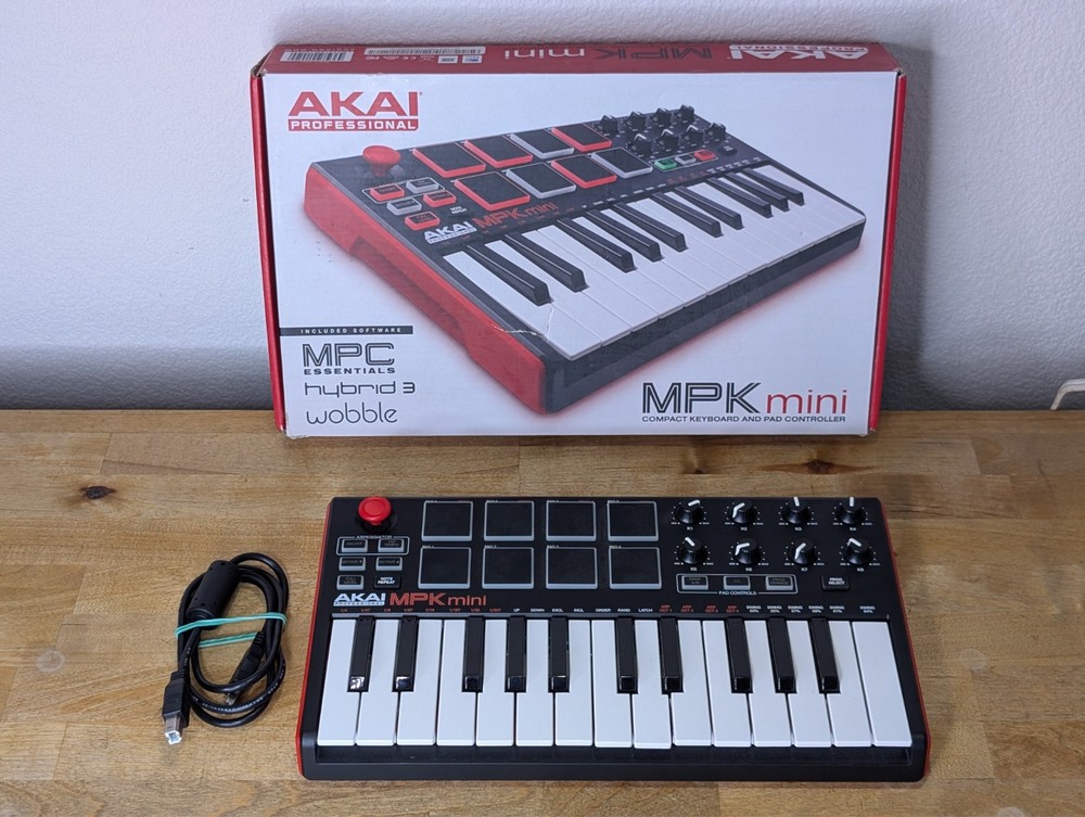 Akai MPK Mini Compact MIDI Keyboard Controller 25 Keys with Pads and Knobs