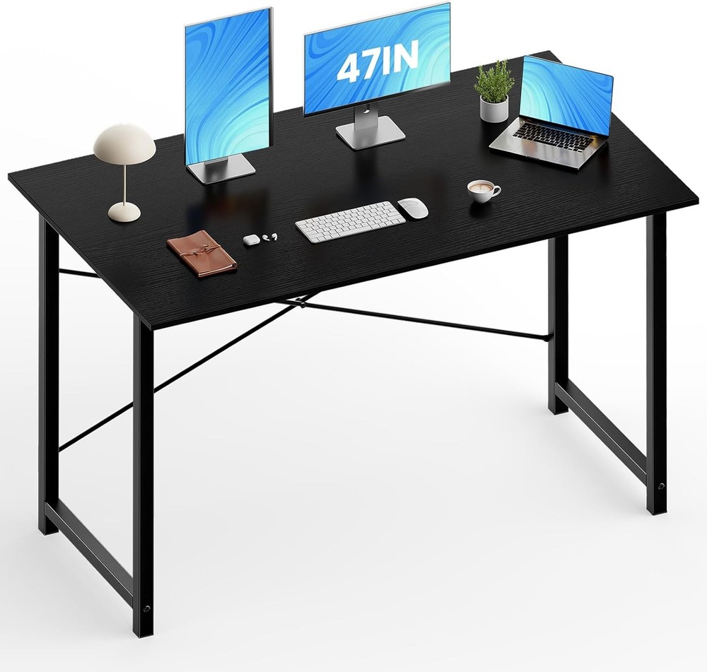 47 Inch Computer Office Desk Small Spaces Writing Gaming Work Desk Modern Study