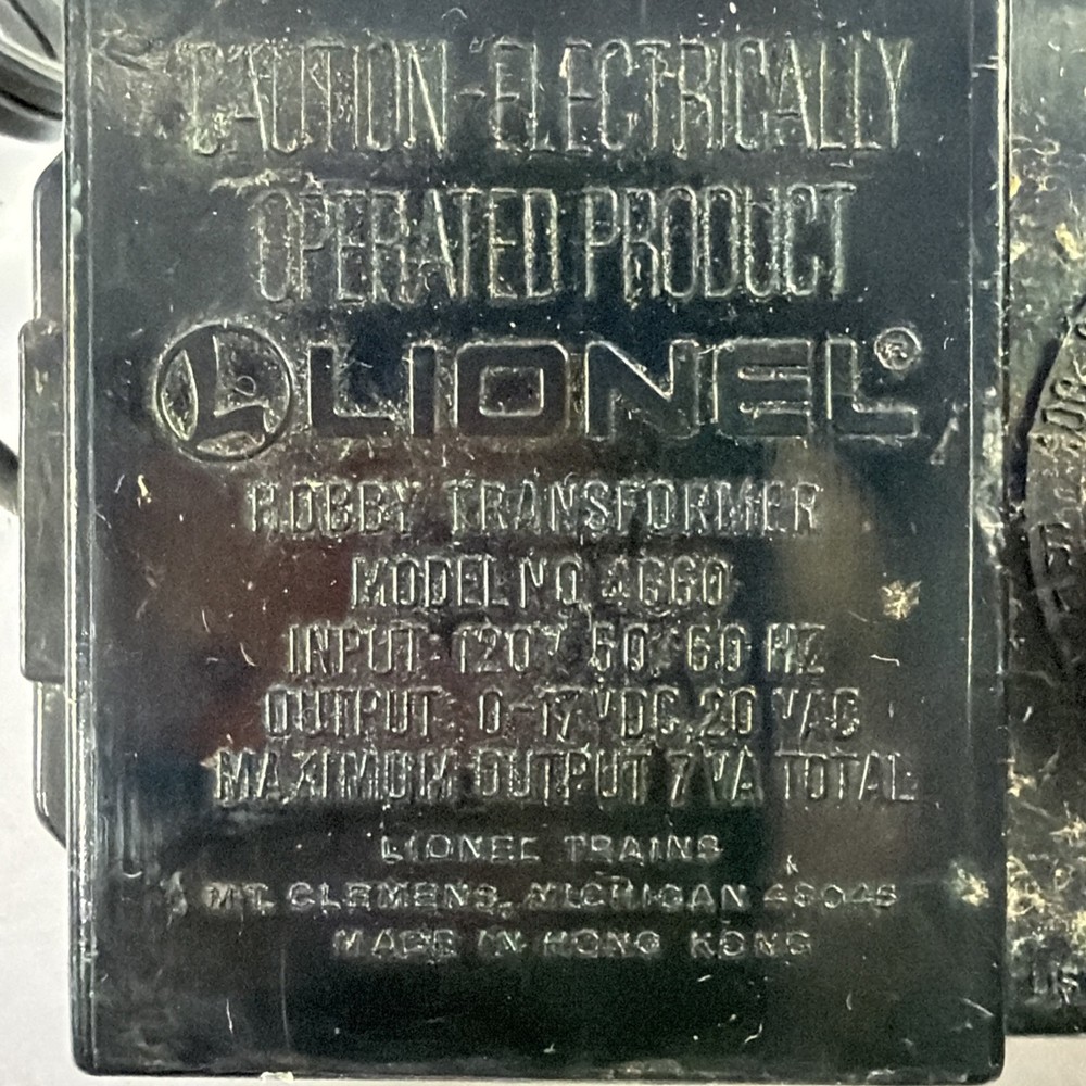 Lionel Hobby Transformer Model No. 4660
