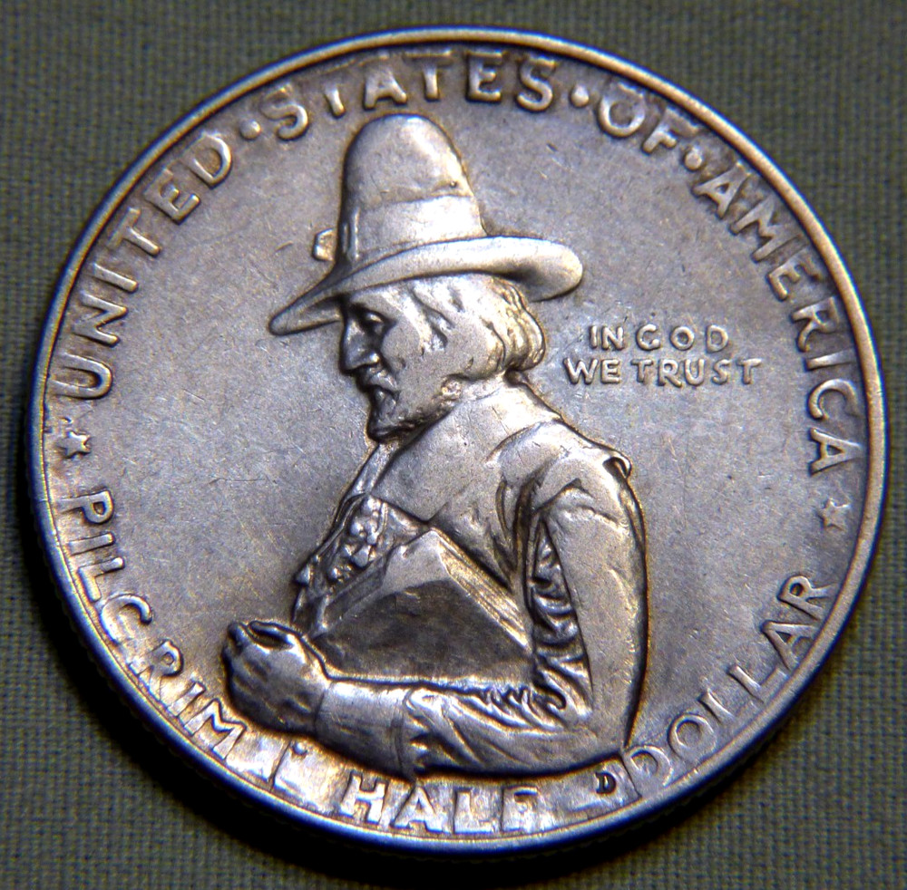 1920 Pilgrim Tercentenary Celebration Commemorative US Silver Half Dollar # 1514