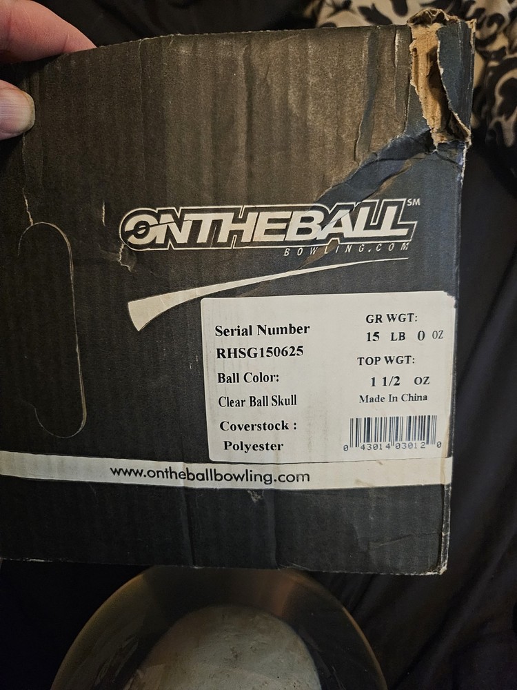 15lbs Clear Skull Bowling Ball