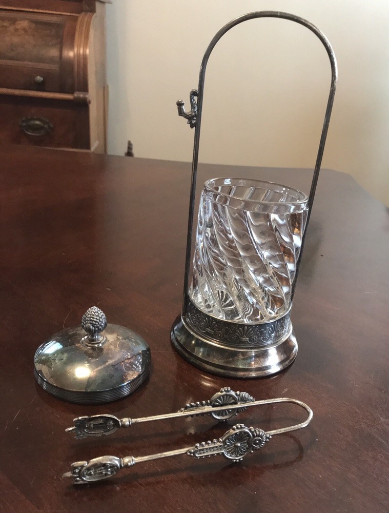 Antique Victorian Silverplate Pickle Caster