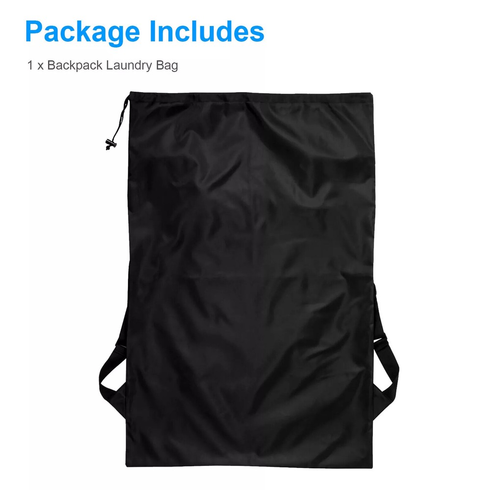 Large Laundry Backpack Bag Luggage Storage Shoulder Strap Heavy Duty Drawstring