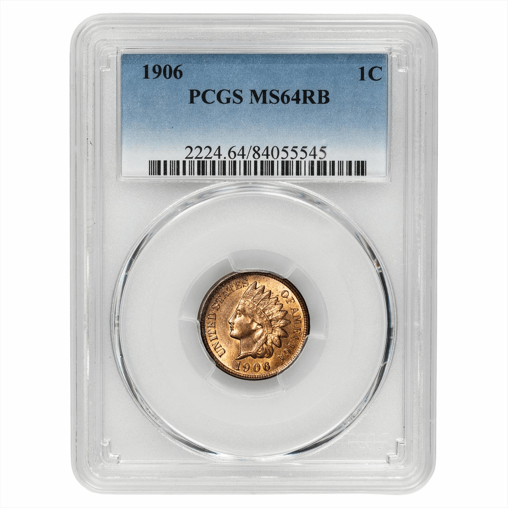 1906 Indian Head Cent 1C PCGS MS 64 RB