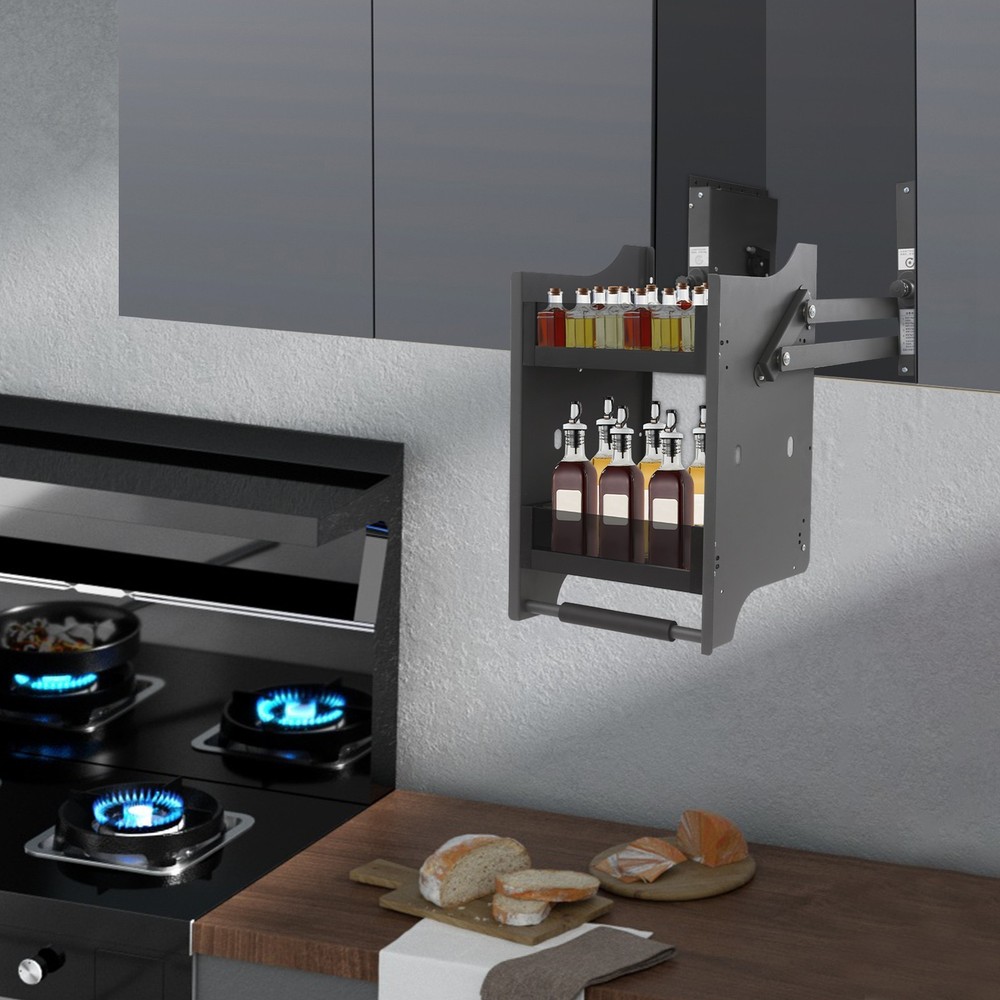 Pull-down Cabinet Storage Organizer, Kitchen Pull Down Shelf, Kitchen Wall Cabin