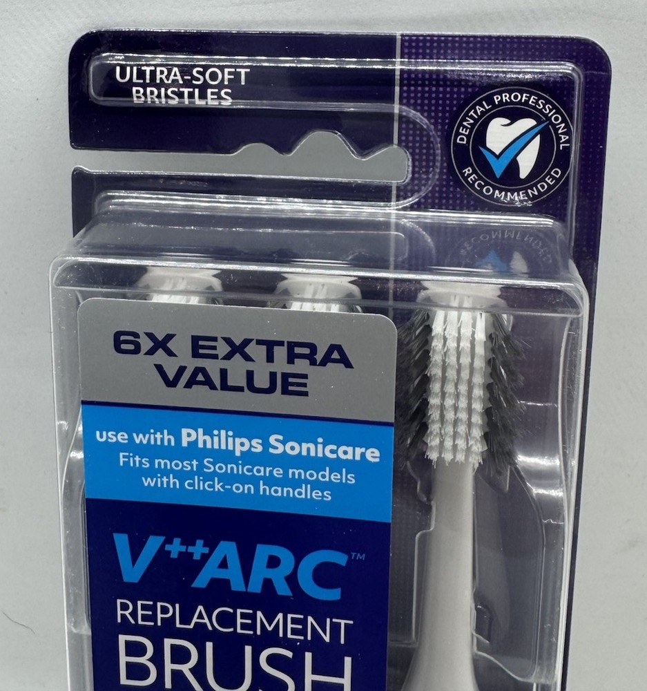 OOAK - V++Arc Philips Sonicare Replacement Heads - 6 Pack