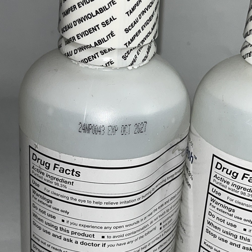 4 Sealed Ophthalmic Solution Eyewash 16oz Each