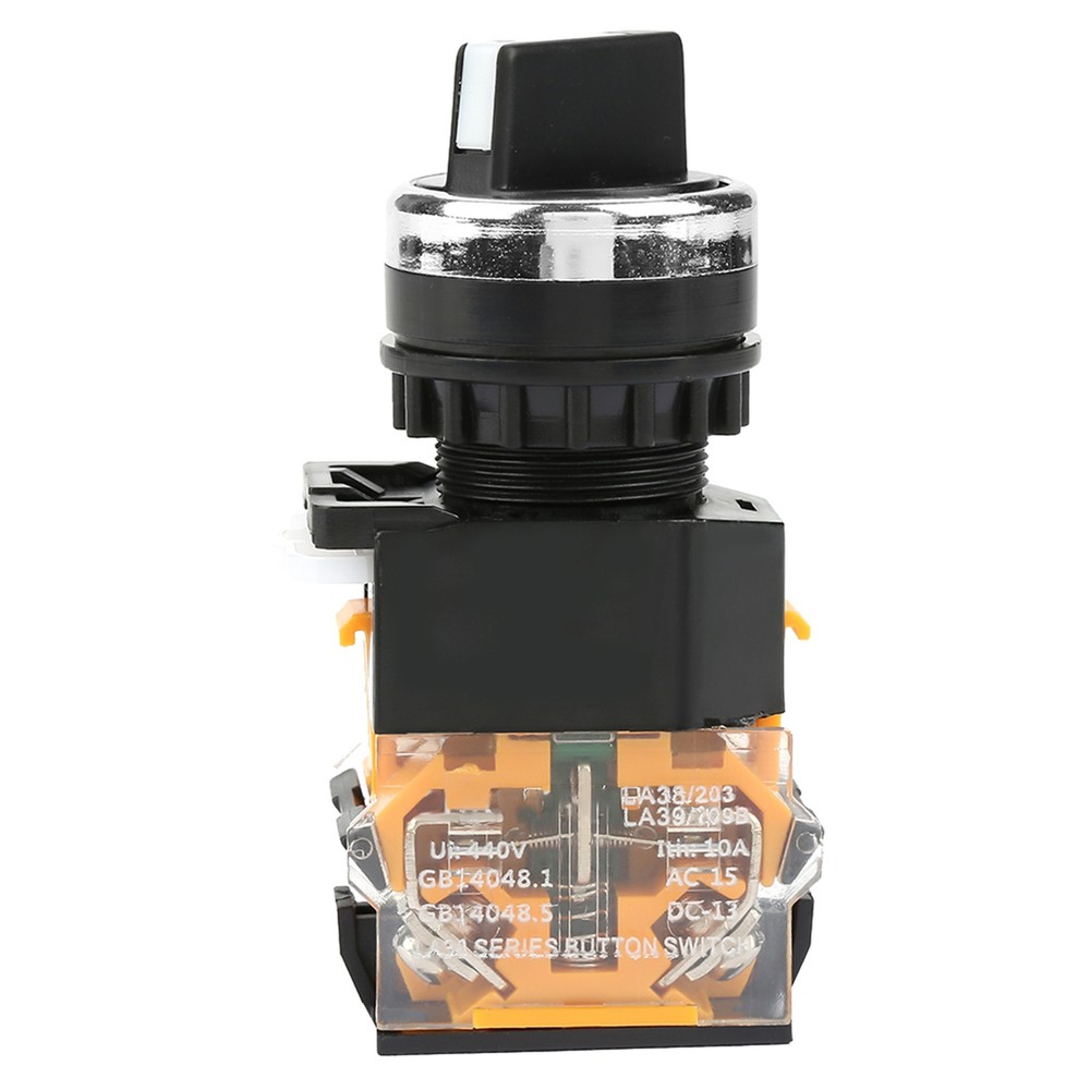 22mm Round Selector Switch 2 Positions NC + NO Self Locking❀