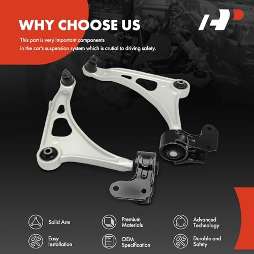 2 x Front Lower Control Arm, with Ball Joint & Front Left and Right Wheels