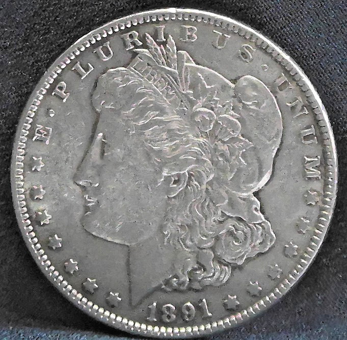 1891 $1 Morgan Silver Dollar