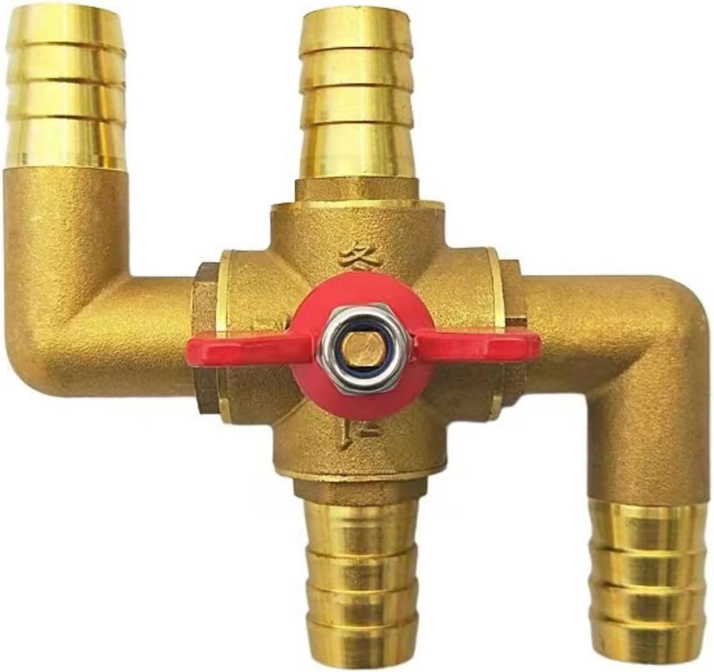 4-Way Automobile Heating Water Valve Solid Brass Automobile Integrated Car Heate