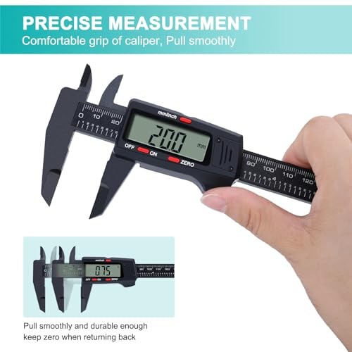 Digital Caliper, Caliper Measuring Tool with LCD Screen, 150mm Black