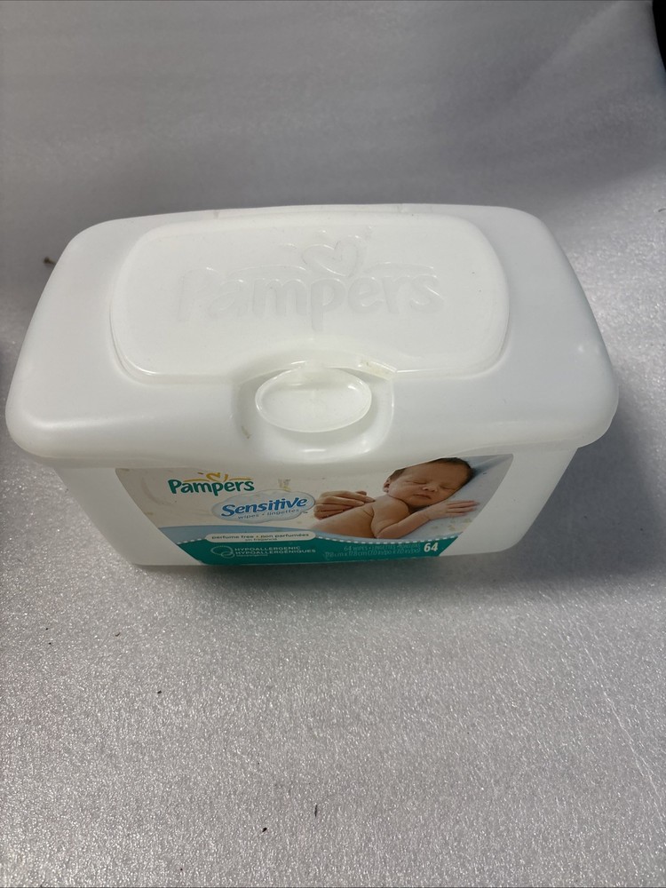 Pampers Sensitive EMPTY Plastic Baby Wipes Container Box