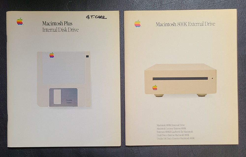 Apple Computer Macintosh 800K External Drive Manual & Internal Disc Drive