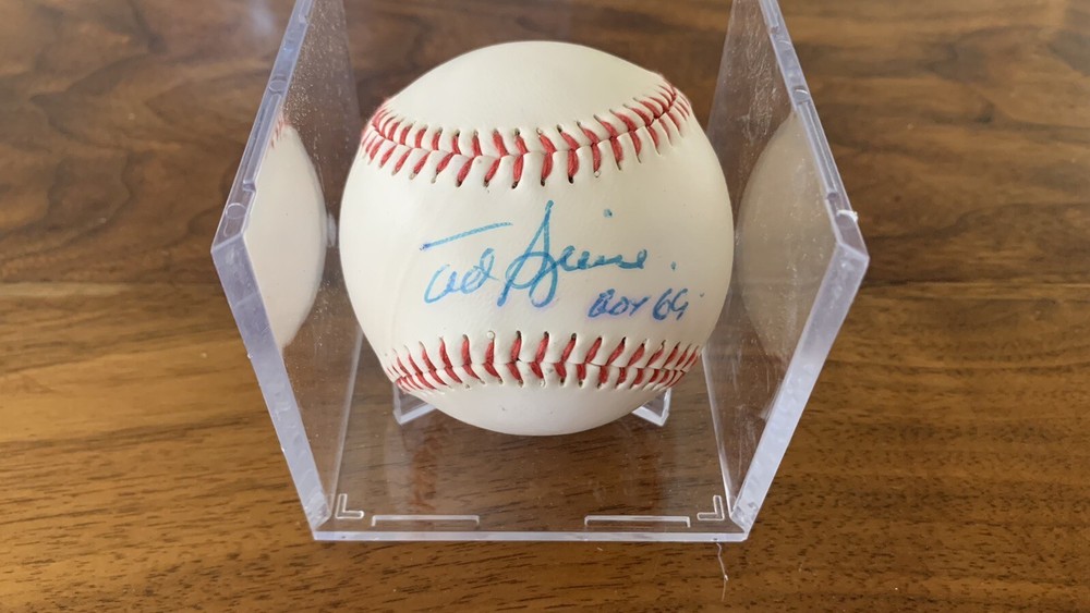 TED SIZEMORE Signed " ROY 69 " Signed Baseball Autograph