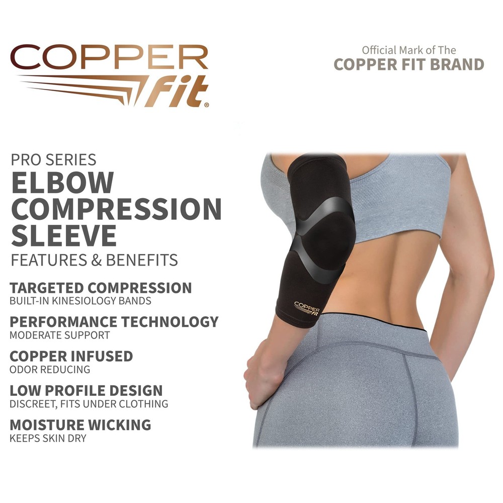 Copper Fit Pro Series Performance Compression Elbow Sleeve Large 1
