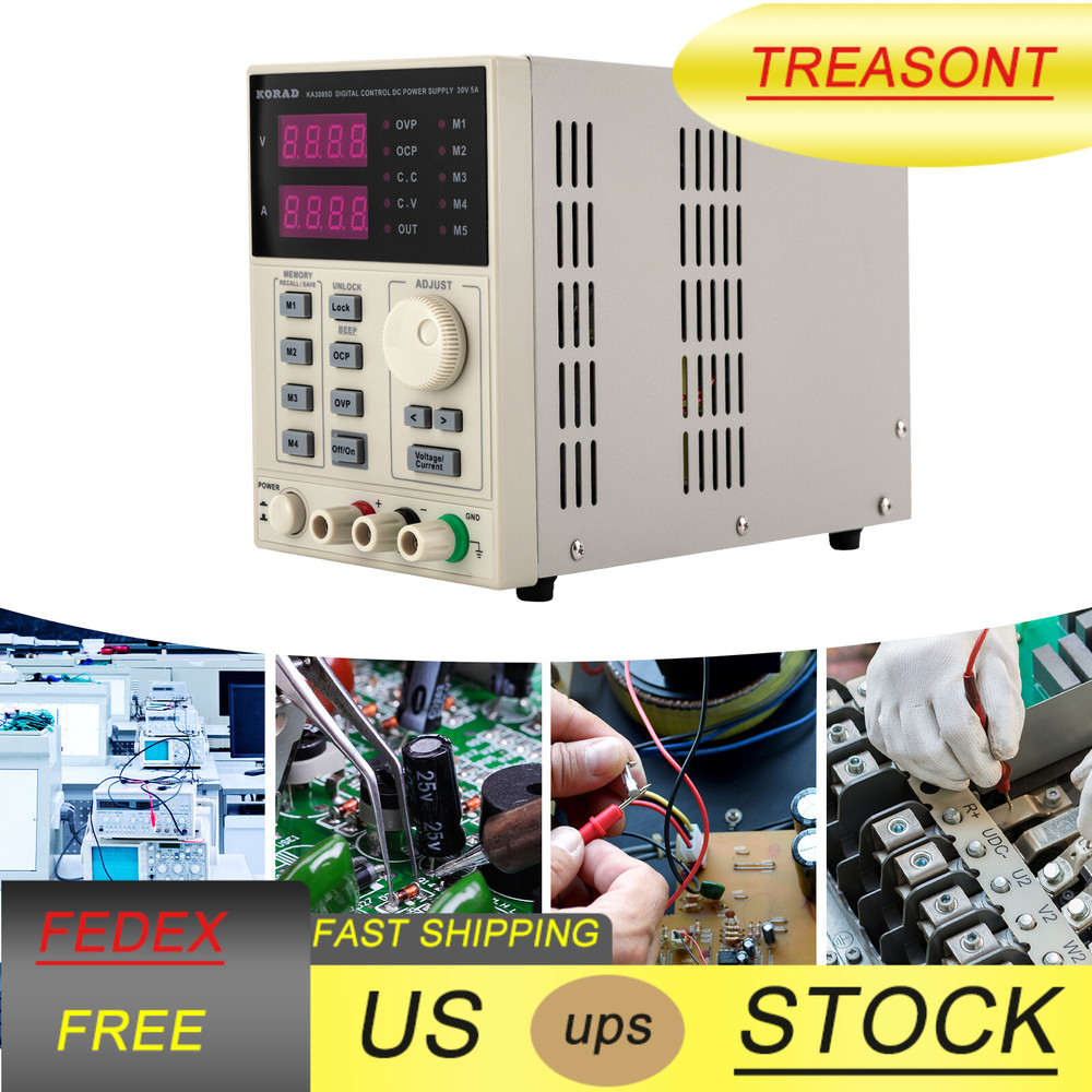 LED Lab Linear Bench Digital Constant Voltage DC Power Supply Programmable 0-30V