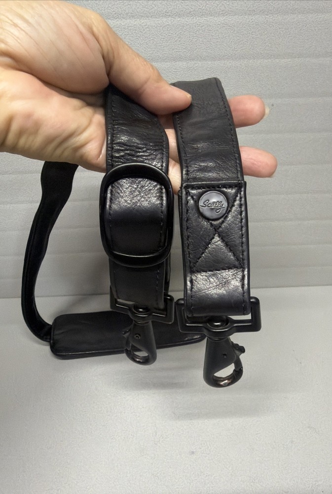 Vintg. Genuine Leather Replacement Shoulder Padded Adjust Leather Strap (Scully)