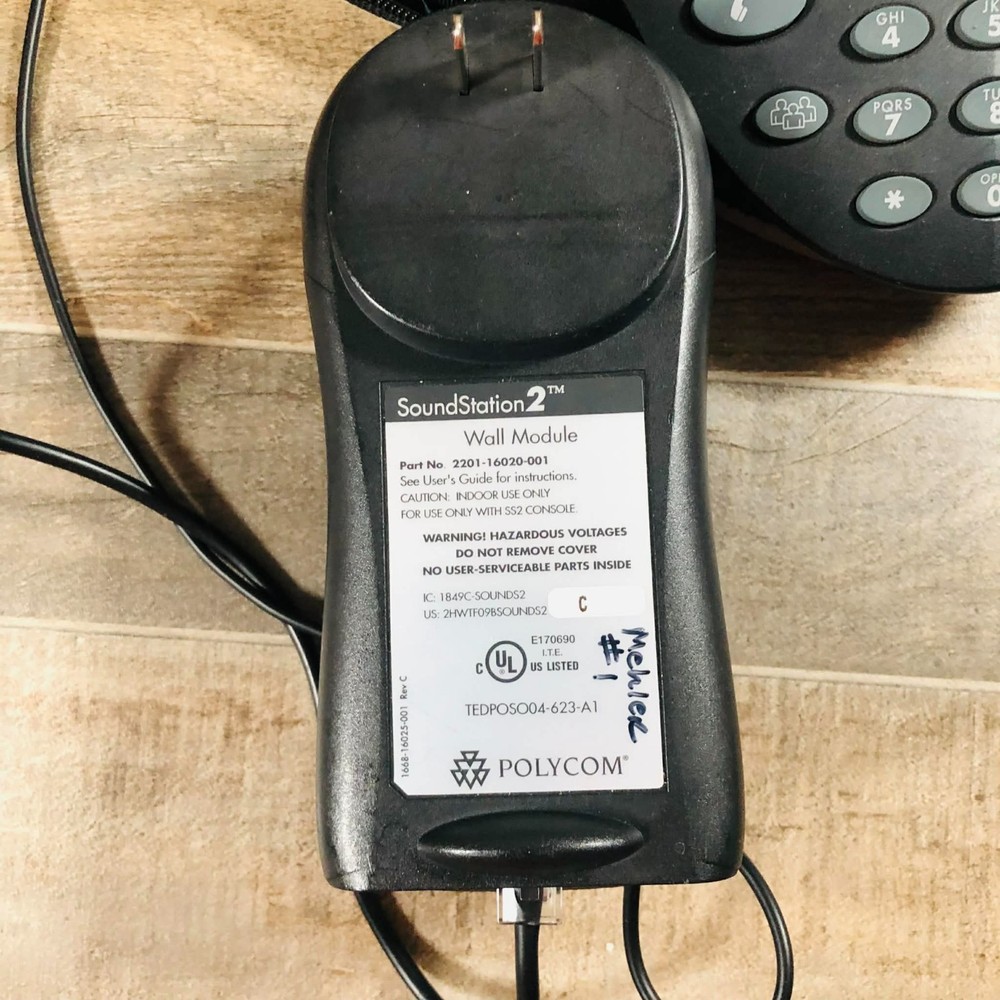 Polycom Soundstation 2 Basic Non Expandable Conference Phone Wall Plug Carry Bag