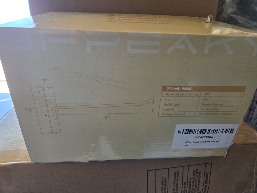 Gridwall Hooks 6 Inch 50PC Display Hooks for Grid Wall Hooks