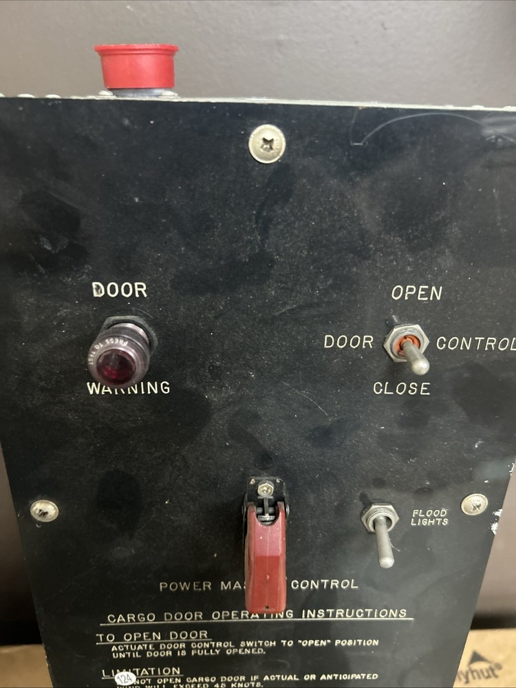 Vintage Lockheed C-130 Control Panel For Cargo Bay