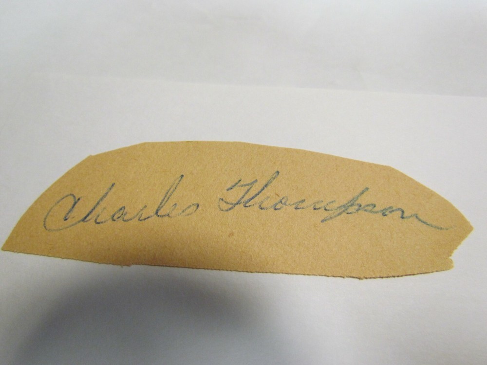 Charles Thompson autographed Cut/Index Card