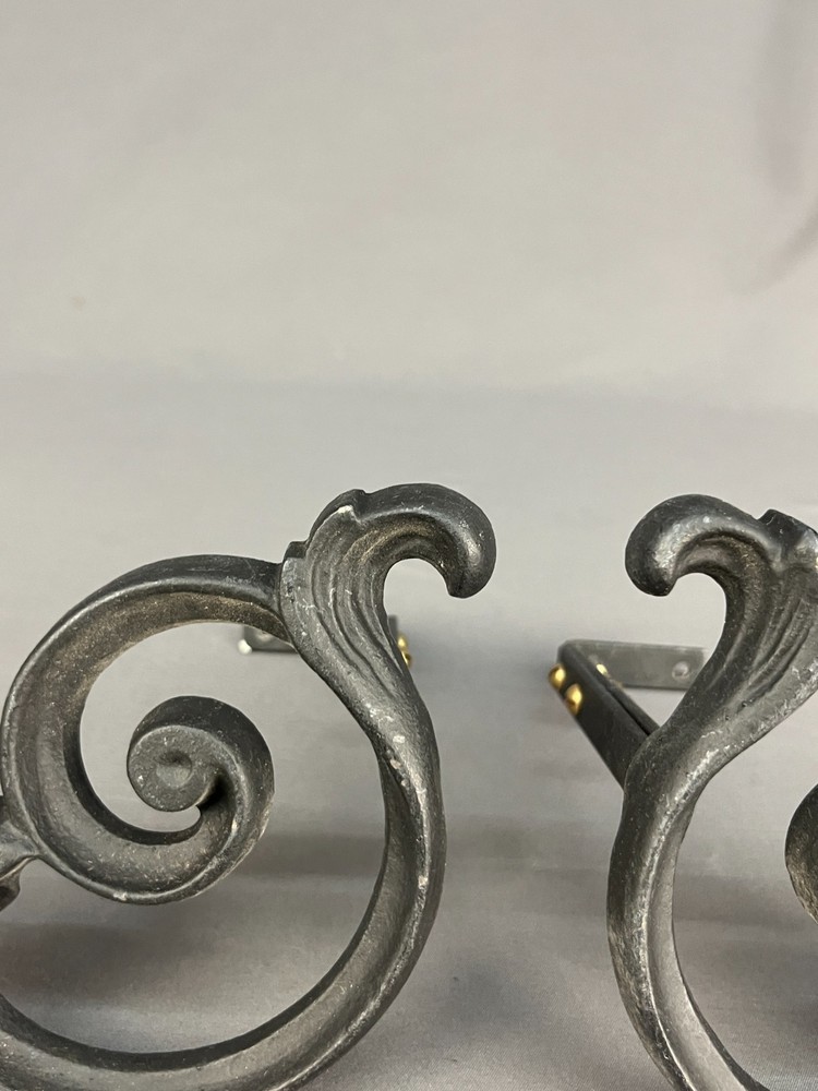 6 (3 Pairs) Cast Iron Scroll 7 3/4" Adjustable Drape Curtain Tie Hold Backs