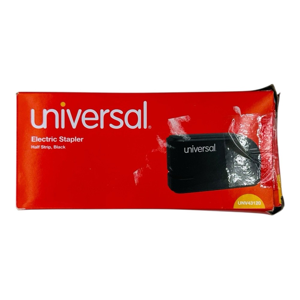 Universal Half-Strip Electric Stapler 20-Sheet Capacity Black