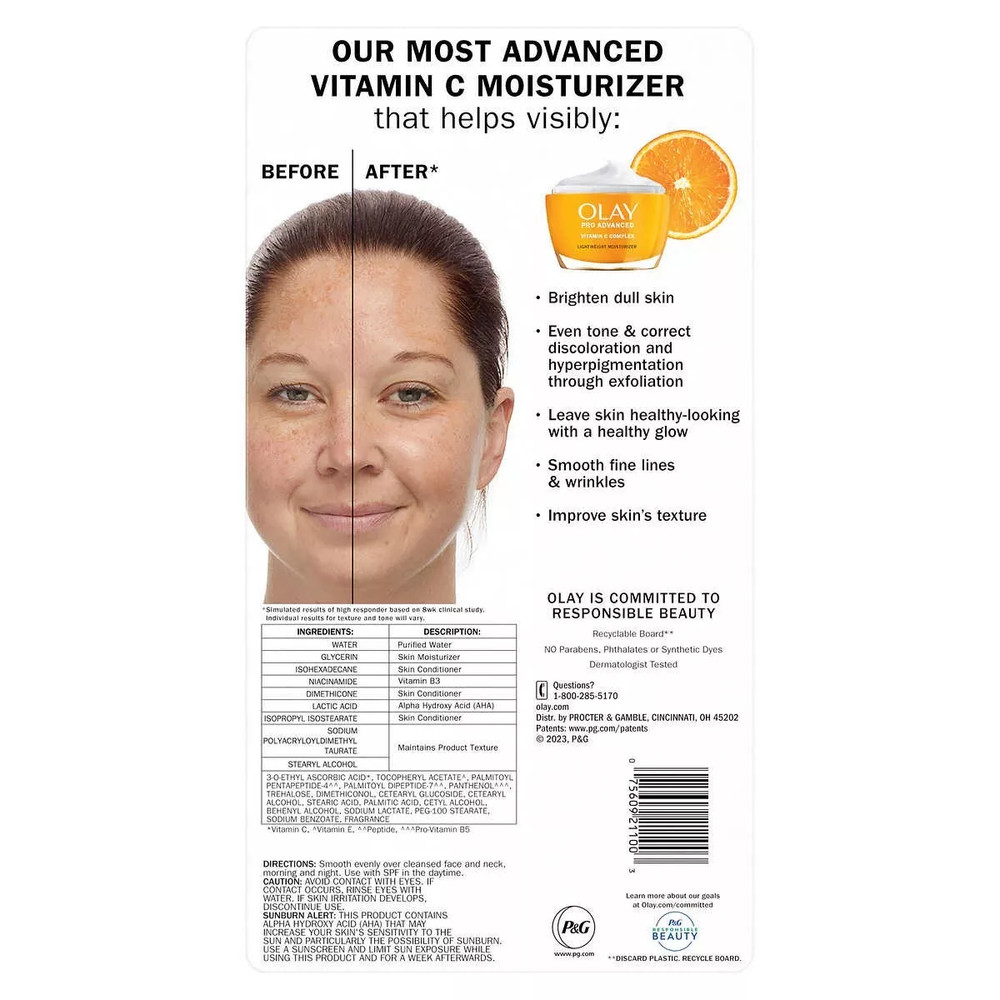Olay Pro Advanced Vitamin C Complex, 4-pack Moisturizer ( 1.7 fl oz each)
