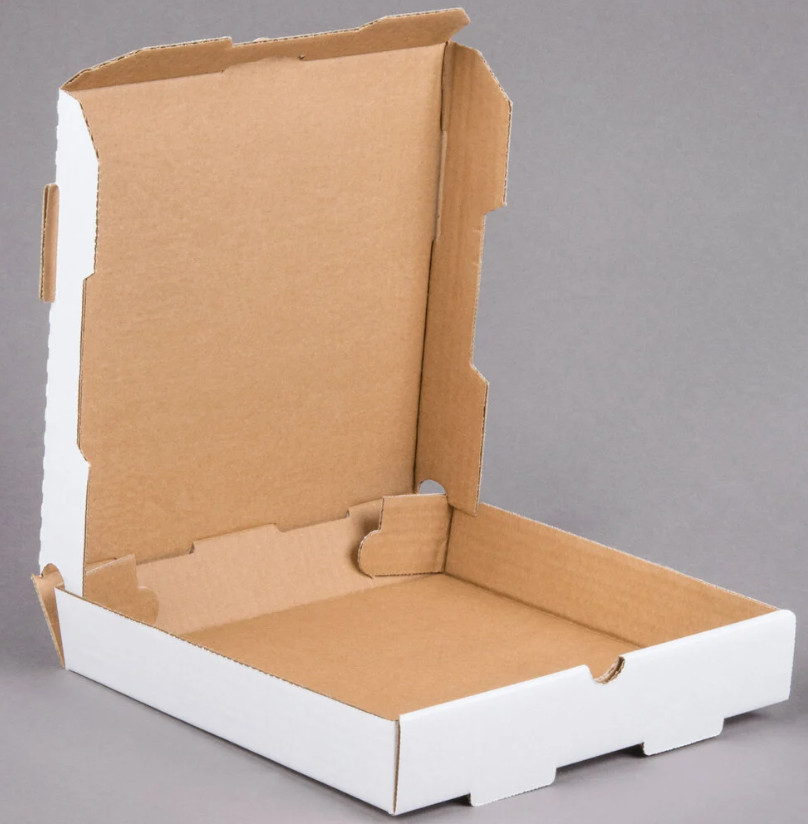 14" x 14" x 2" White Corrugated Plain Unprinted Pizza / Bakery Box (50/Bundle)