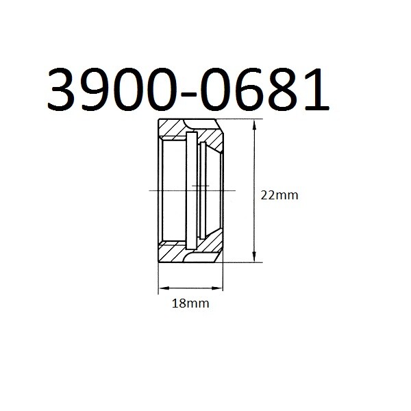 M-TYPE MINI ER16 COLLET CHUCK NUT (3900-0681)