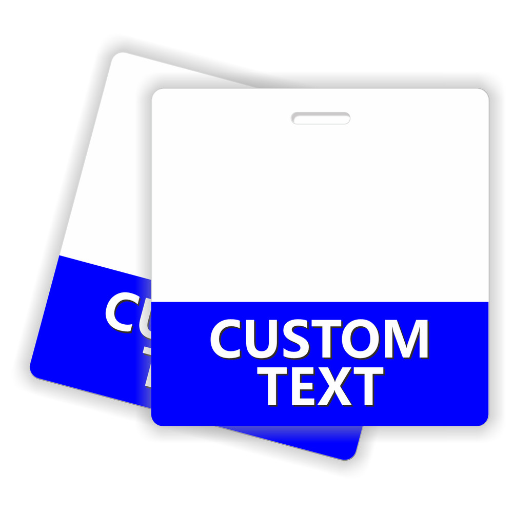 Custom Printed Badge Buddy Print On Both Sides Durable Waterproof Horizontal