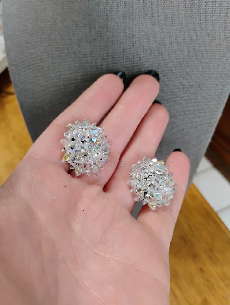 Sparkly clip on earrings