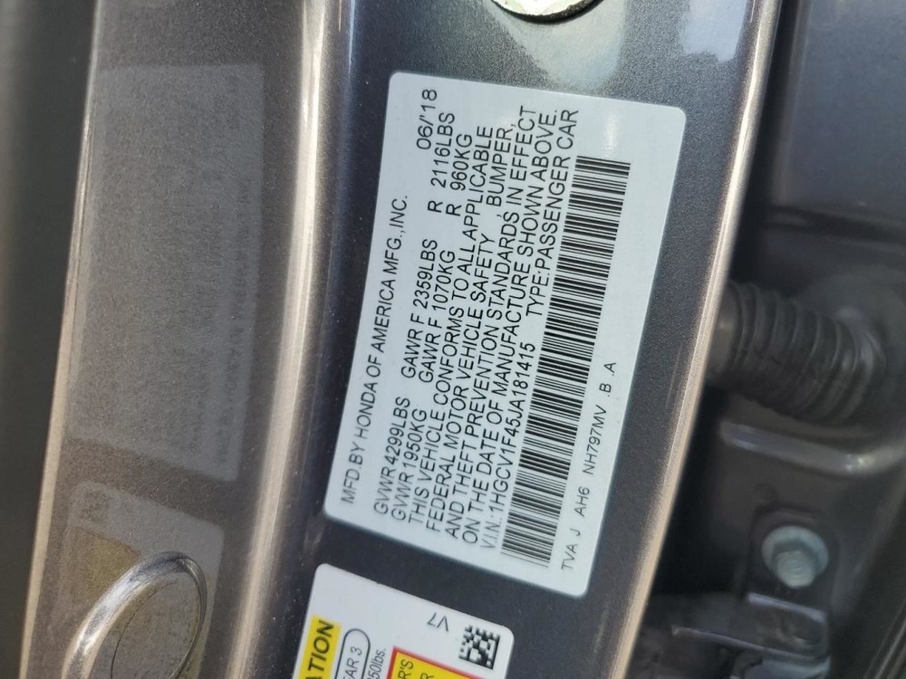 ACCORD 2018 Air Shutter 3060694