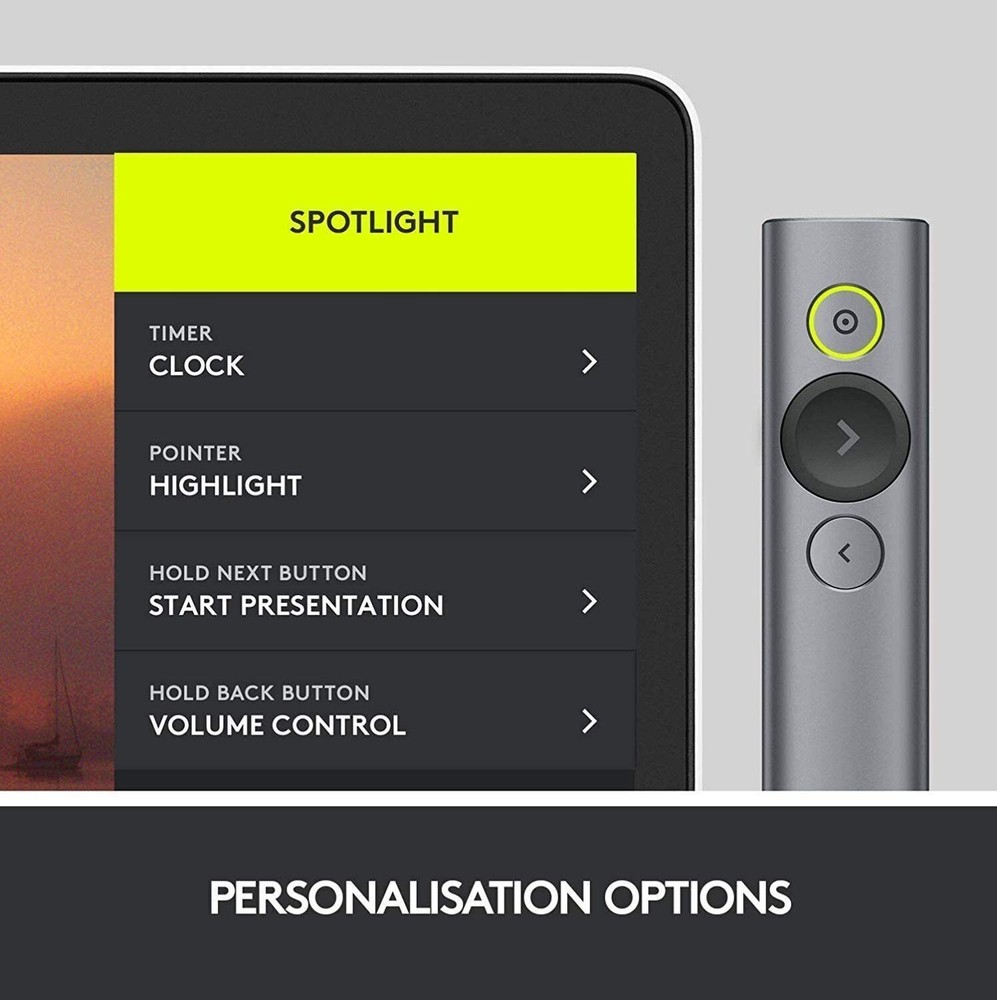 Logitech Spotlight Presentation Remote Presenter - Slate