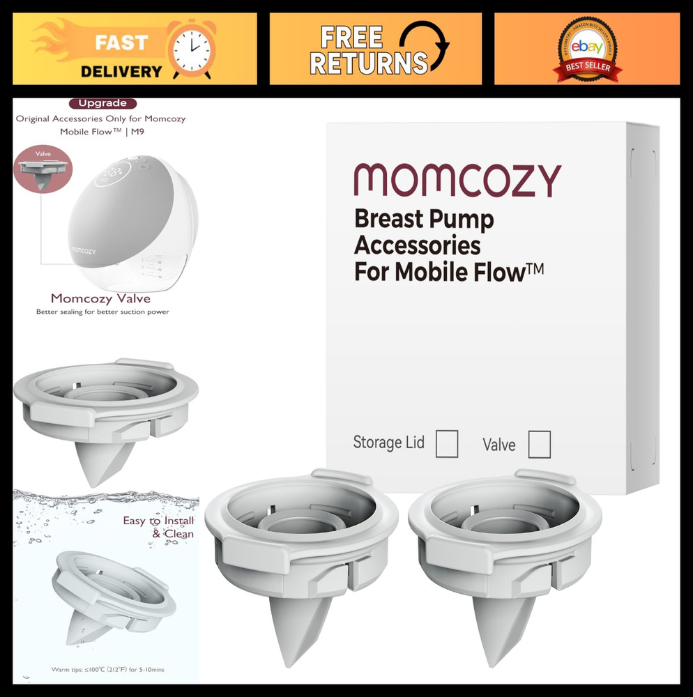 Upgraded Mobile Flow Breastfeeding Accessories - 2 Pack Replacement Parts & Valv