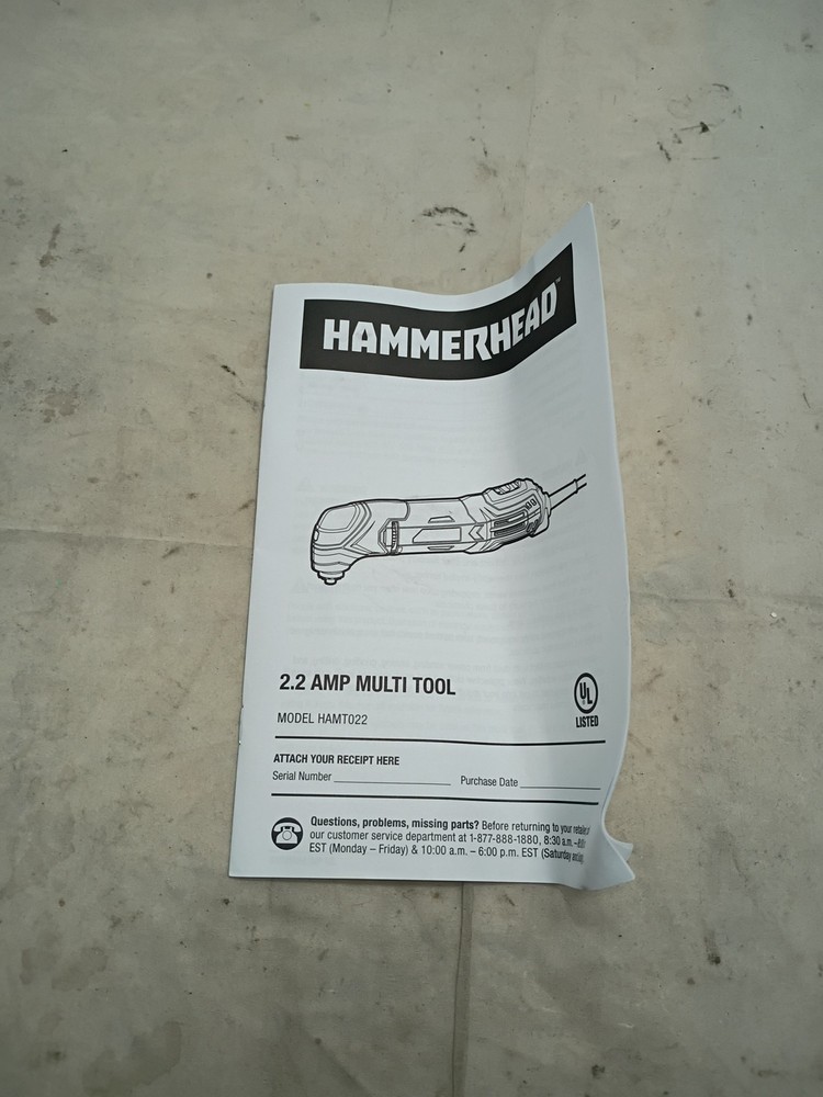 2.1 Amp Corded Oscillating Multi-function Tool, Variable Speed Grinding, Sanding