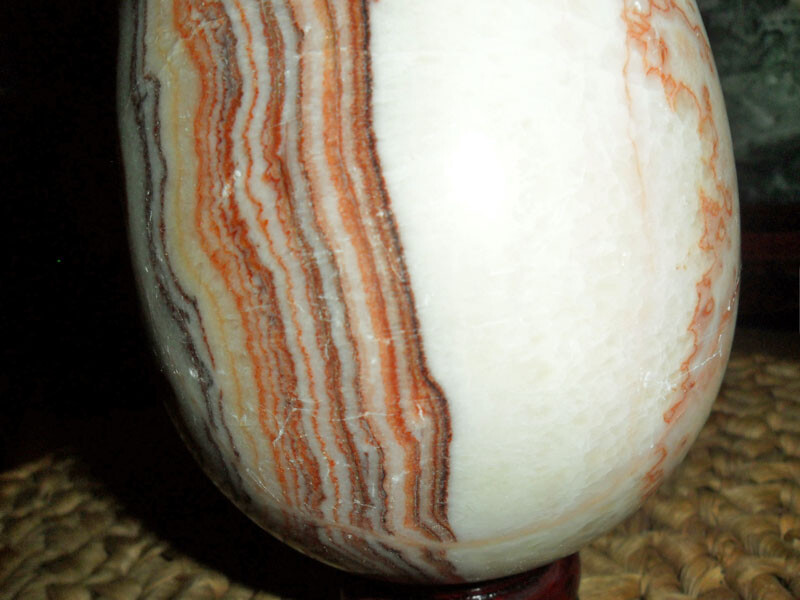 Crazy Lace Agate Polished Precious Stone Egg Large