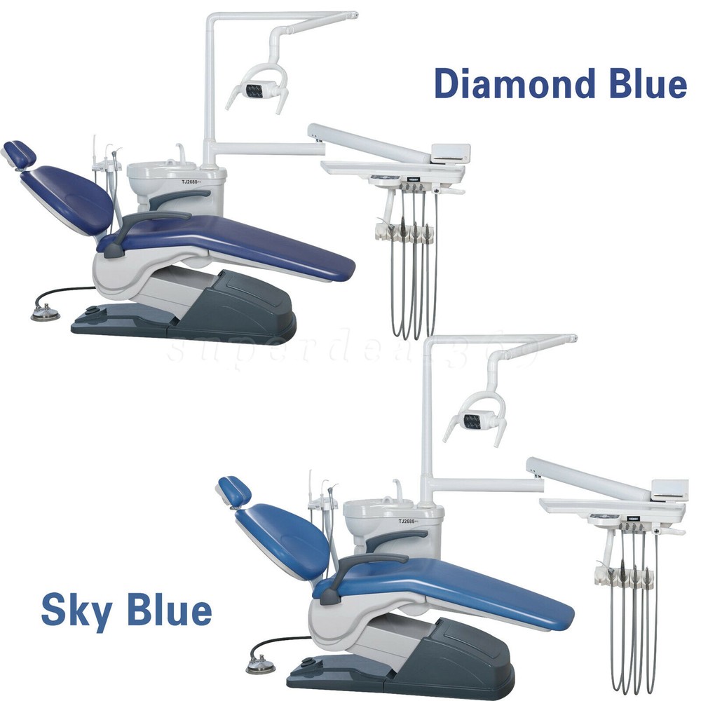 Dental Chair Unit PU Leather Computer Controlled DC Motor Stool Kit /Sterilizer