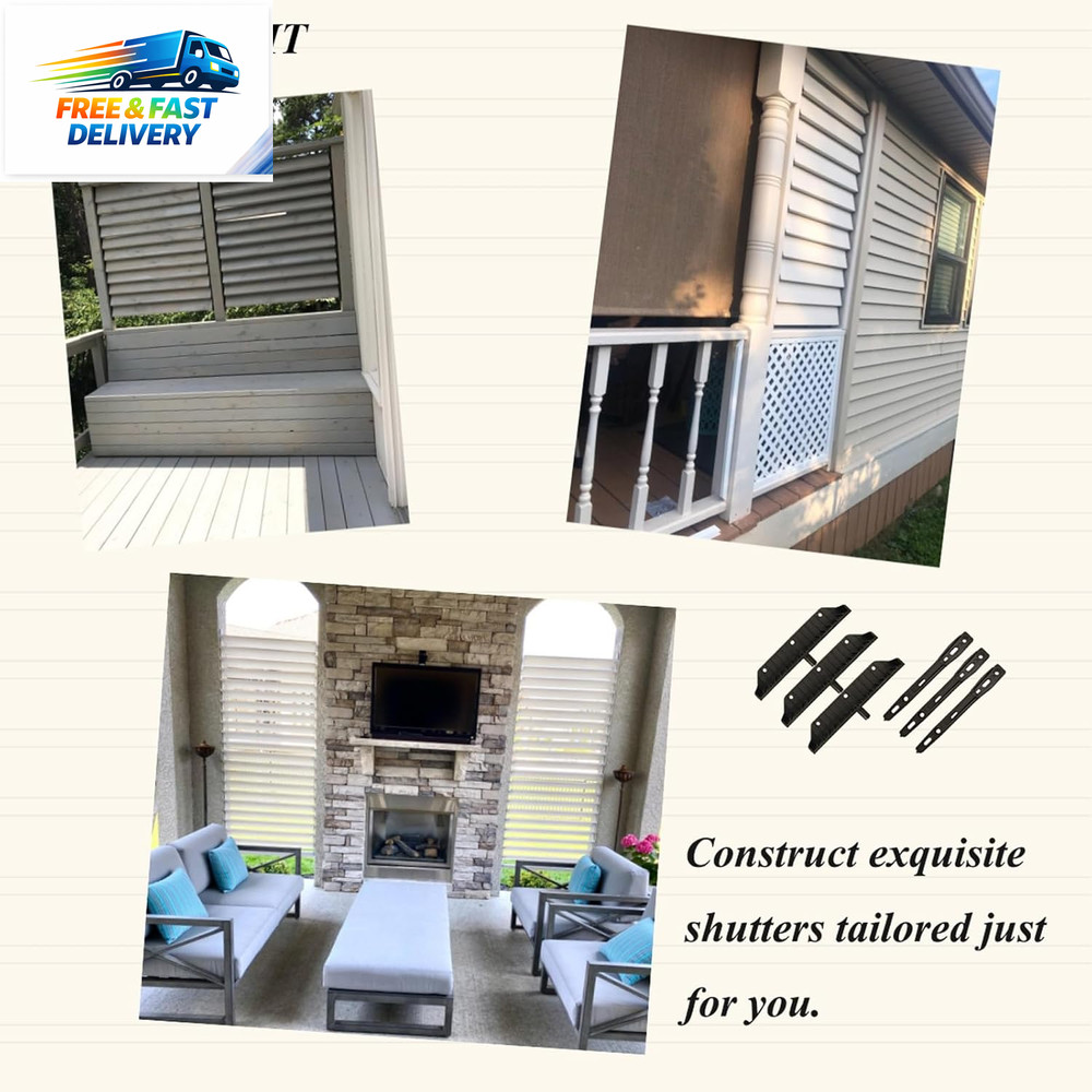 Louver Bracket Kit, Deck Sunblind System, Shutters Hardware System for Windows G