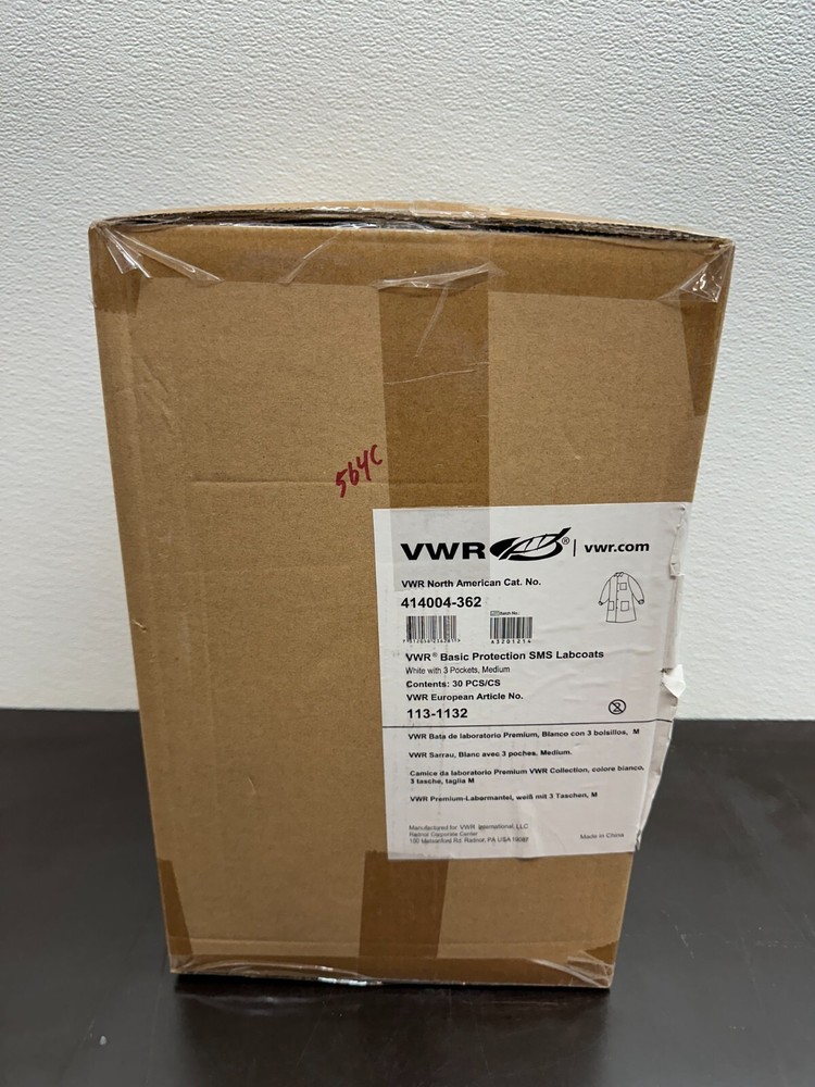 VWR Cat No 414004-362 Basic Protection SMS Lab Coats 30 PCS