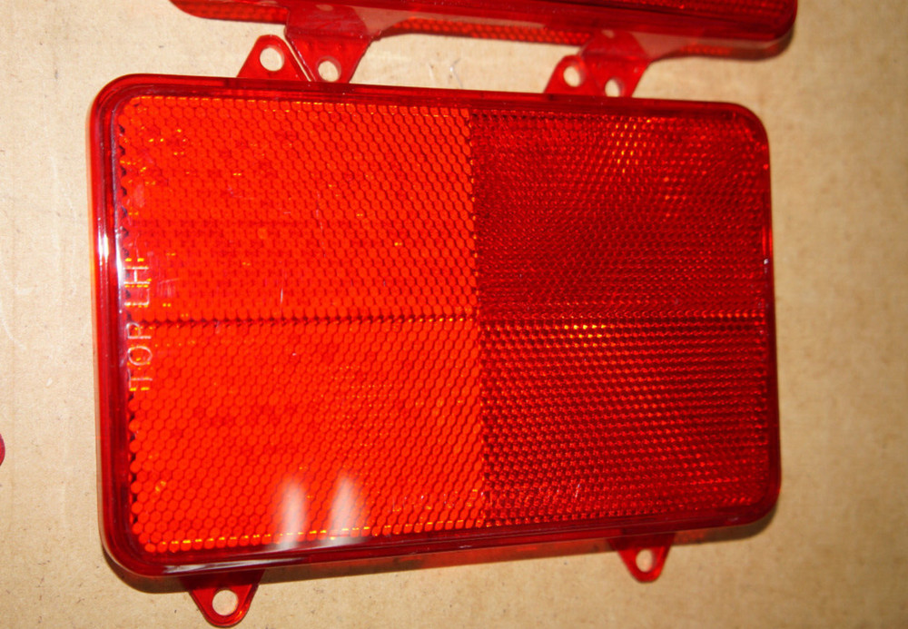 Tail Stop Light RED Lens - Rectangular Rectangle 4-hole A76 GUIDE DOT 6.5" x 4"
