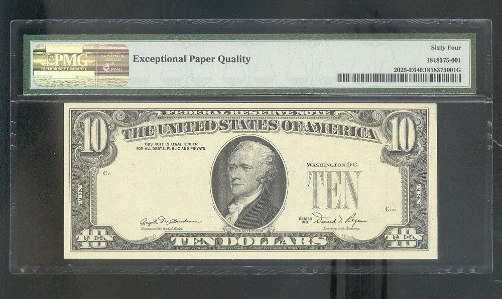 1981 == $10 ERROR ~~ OVERPRINT ON BACK .. === ~~ == CU64 EPQ ==